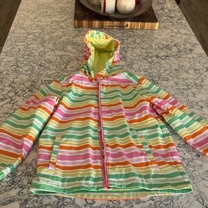 Cat & Jack Multicolor Striped Hooded Jacket